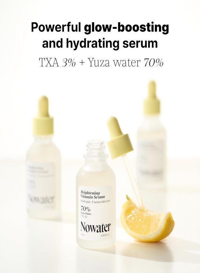 NOWATER TXA Glow Serum with 3% Tranexamic Acid, Vitamin, Niacinamide and Yuzu Water – Lightweight Glow-Boosting Facial Serum (1.01 fl.oz) - Image 3